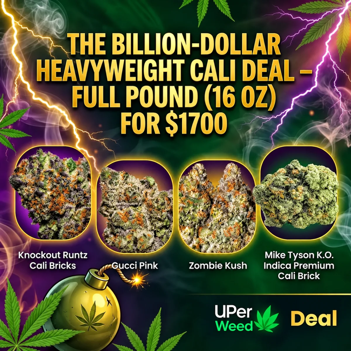 The Billion-Dollar Heavyweight Cali Deal – Full Pound (16 Oz) for $1700 product image 3