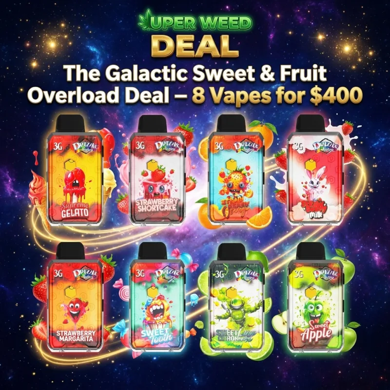 The Galactic Sweet & Fruit Overload Deal – 8 x 3g Vapes for $400 product image 2