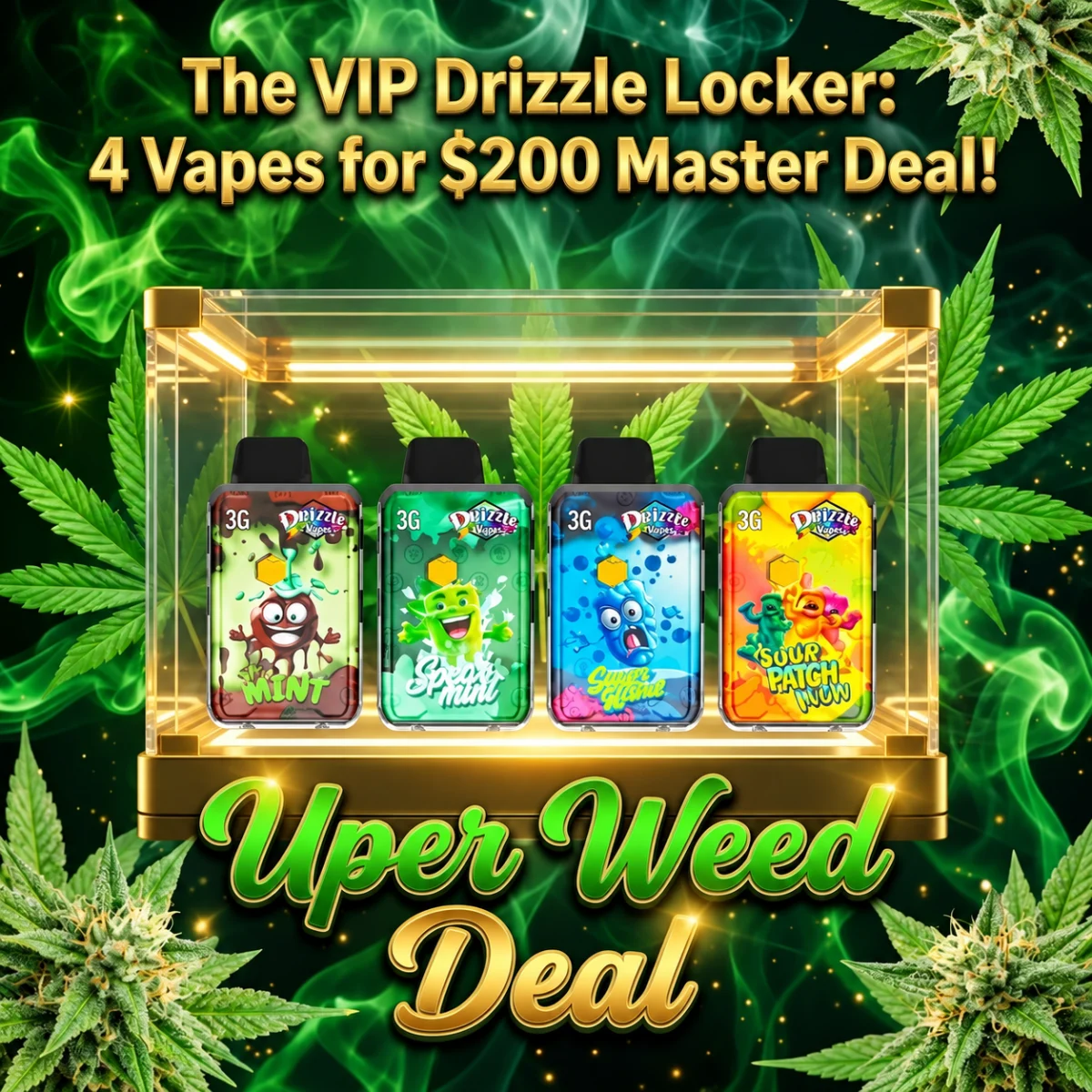 The VIP Drizzle Locker: 4 x 3g Vapes for $200 Master Deal! product image 3