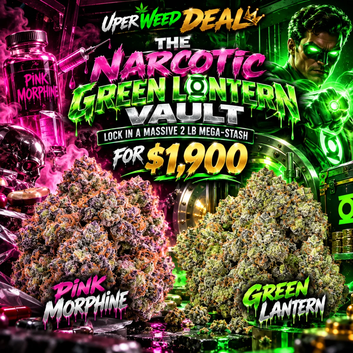 THE NARCOTIC GREEN LANTERN VAULT: LOCK IN A MASSIVE 2 LB MEGA-STASH FOR $1,900