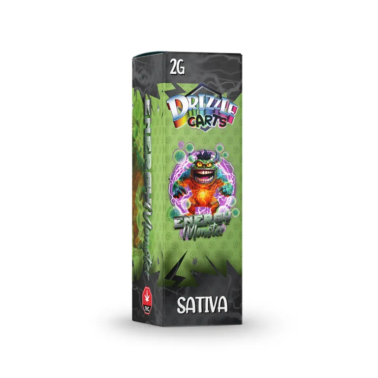Pink Drizzle Carts Bubble Gum 2g Sativa cartridge package with candy-style art 11