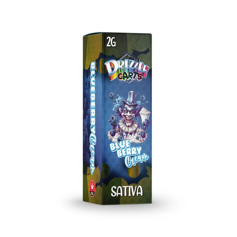 Pink Drizzle Carts Bubble Gum 2g Sativa cartridge package with candy-style art 16