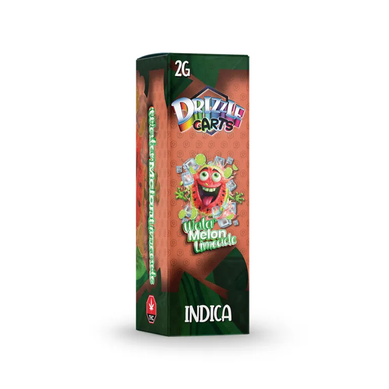 Pink Drizzle Carts Bubble Gum 2g Sativa cartridge package with candy-style art 20