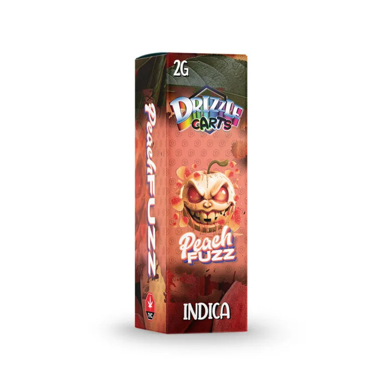 Pink Drizzle Carts Bubble Gum 2g Sativa cartridge package with candy-style art 26