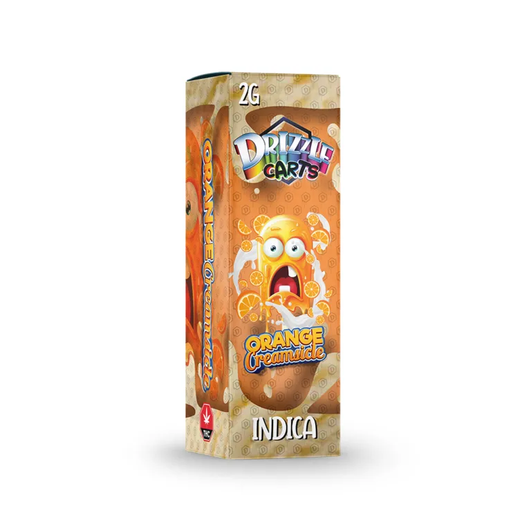 Pink Drizzle Carts Bubble Gum 2g Sativa cartridge package with candy-style art 27