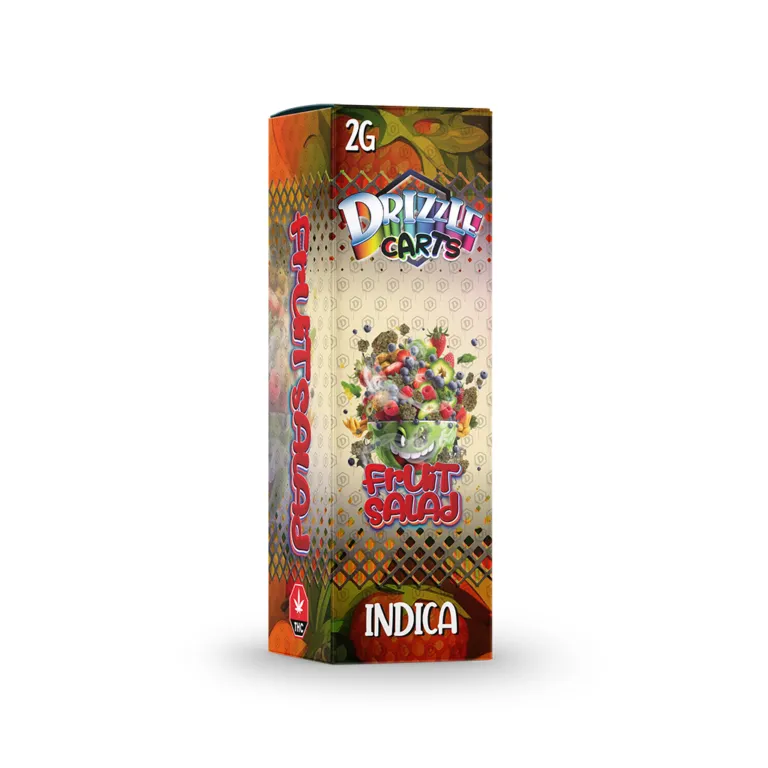 Pink Drizzle Carts Bubble Gum 2g Sativa cartridge package with candy-style art 30