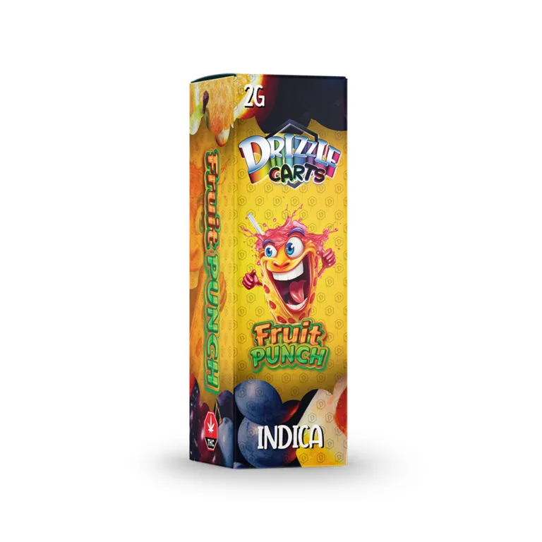 Pink Drizzle Carts Bubble Gum 2g Sativa cartridge package with candy-style art 31