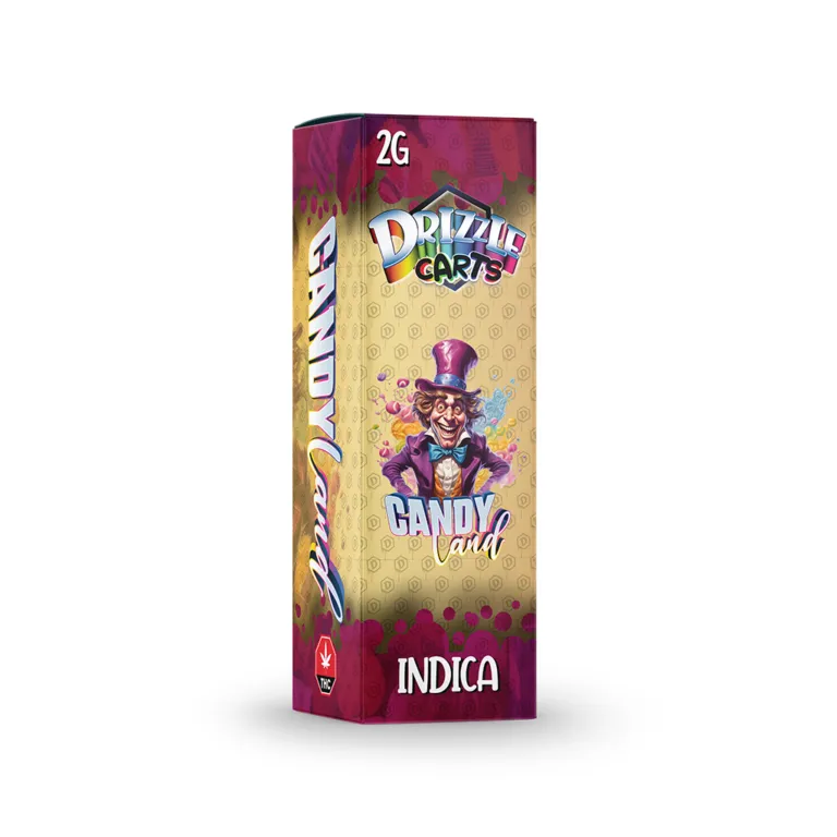 Pink Drizzle Carts Bubble Gum 2g Sativa cartridge package with candy-style art 33
