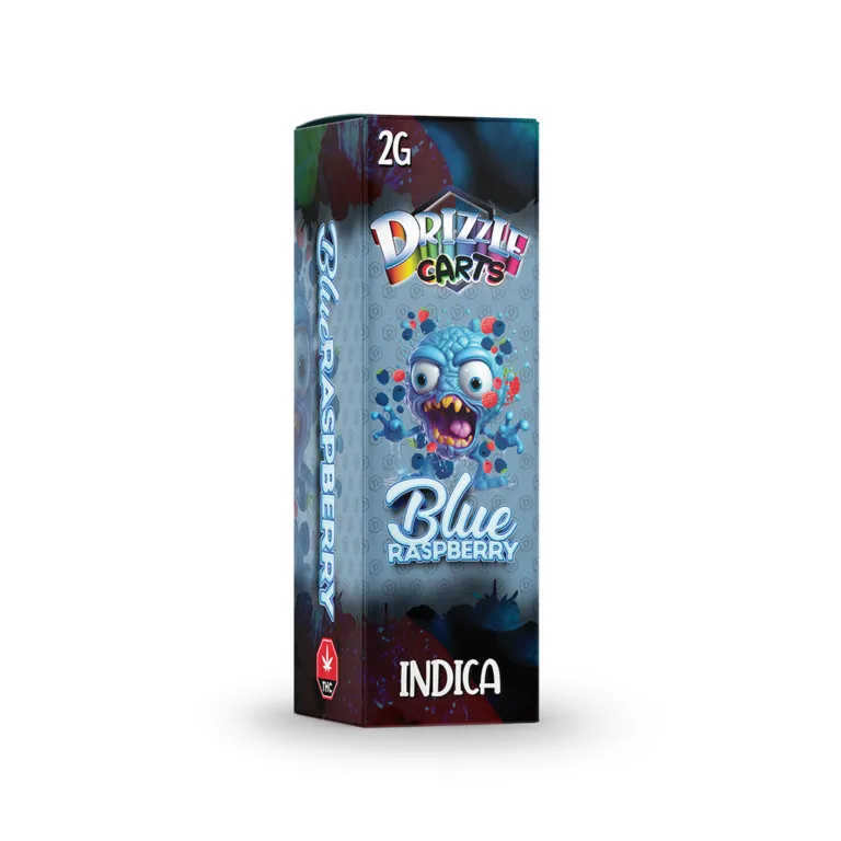Pink Drizzle Carts Bubble Gum 2g Sativa cartridge package with candy-style art 35