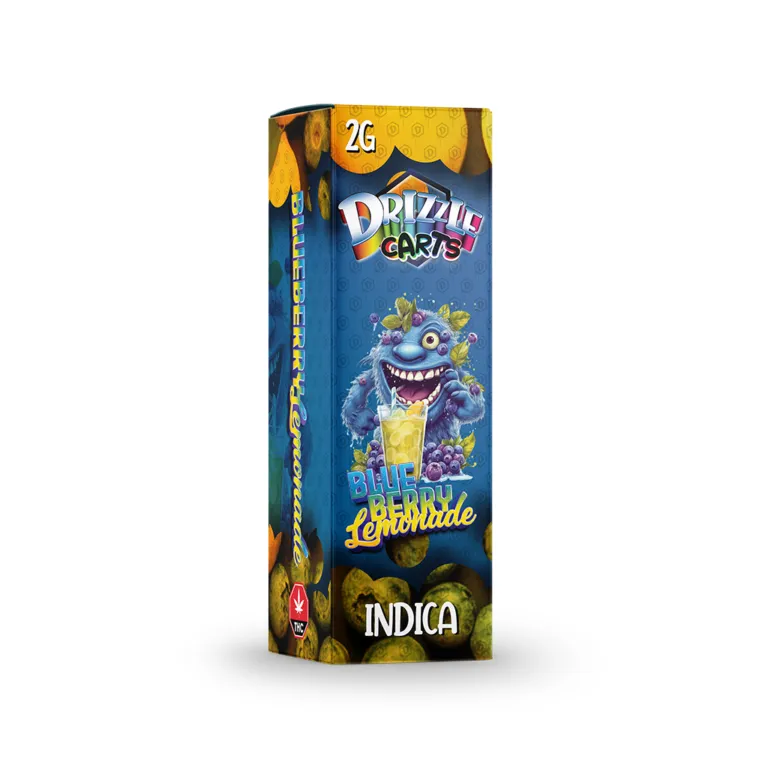 Pink Drizzle Carts Bubble Gum 2g Sativa cartridge package with candy-style art 37