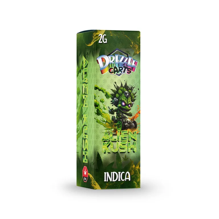Pink Drizzle Carts Bubble Gum 2g Sativa cartridge package with candy-style art 39