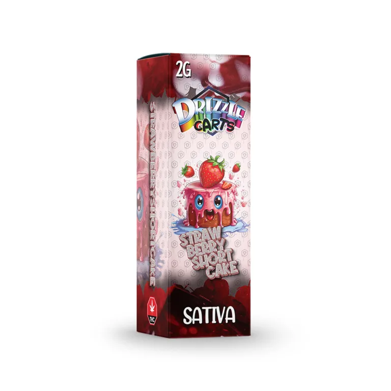 Pink Drizzle Carts Bubble Gum 2g Sativa cartridge package with candy-style art 4