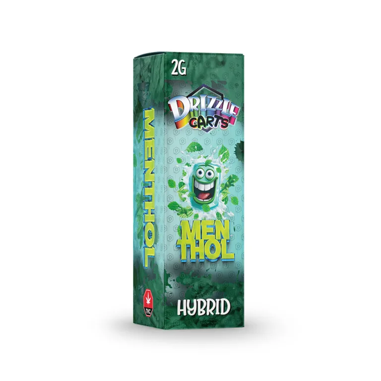 Pink Drizzle Carts Bubble Gum 2g Sativa cartridge package with candy-style art 43