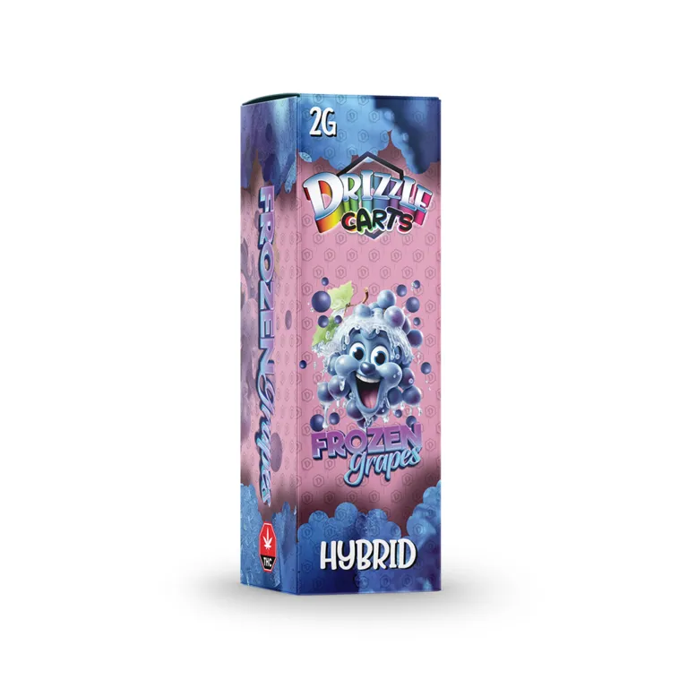 Pink Drizzle Carts Bubble Gum 2g Sativa cartridge package with candy-style art 45