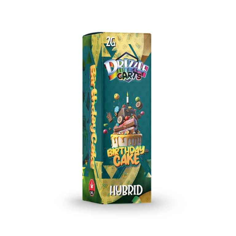 Pink Drizzle Carts Bubble Gum 2g Sativa cartridge package with candy-style art 49