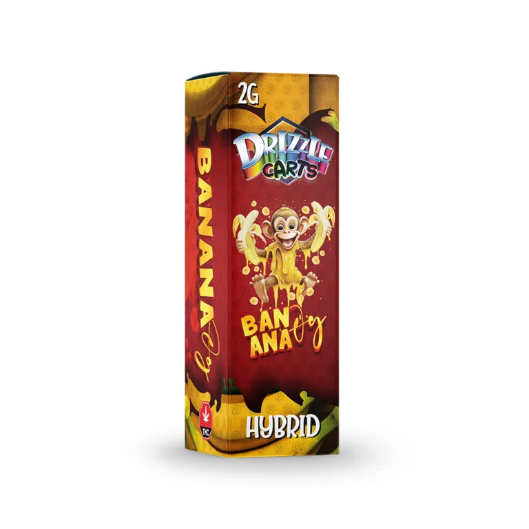 Pink Drizzle Carts Bubble Gum 2g Sativa cartridge package with candy-style art 51