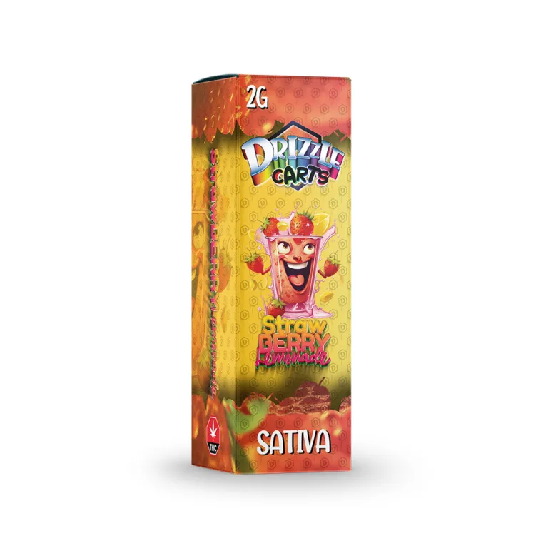Pink Drizzle Carts Bubble Gum 2g Sativa cartridge package with candy-style art 6