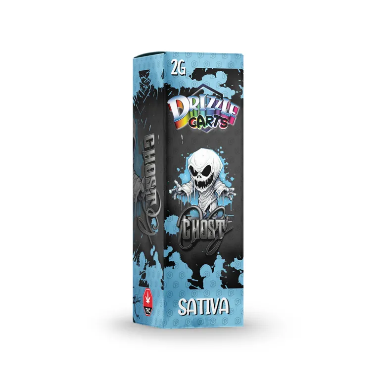 Pink Drizzle Carts Bubble Gum 2g Sativa cartridge package with candy-style art 9