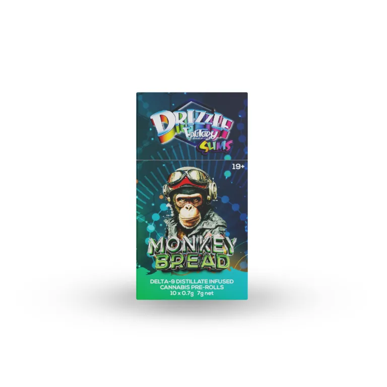 Drizzle Factory package containing 10 slim infused cannabis pre-rolls 3