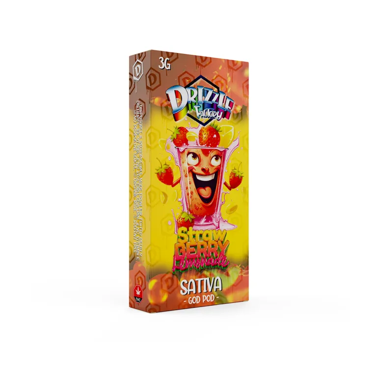 Strawberry Lemonade Drizzle Factory 3g device and Sativa box 2