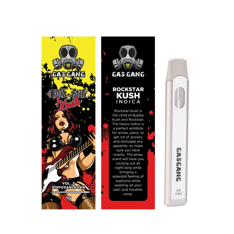 Blue Gas Gang Blue Dream Sativa 1g package with cyclist art and white pen 21