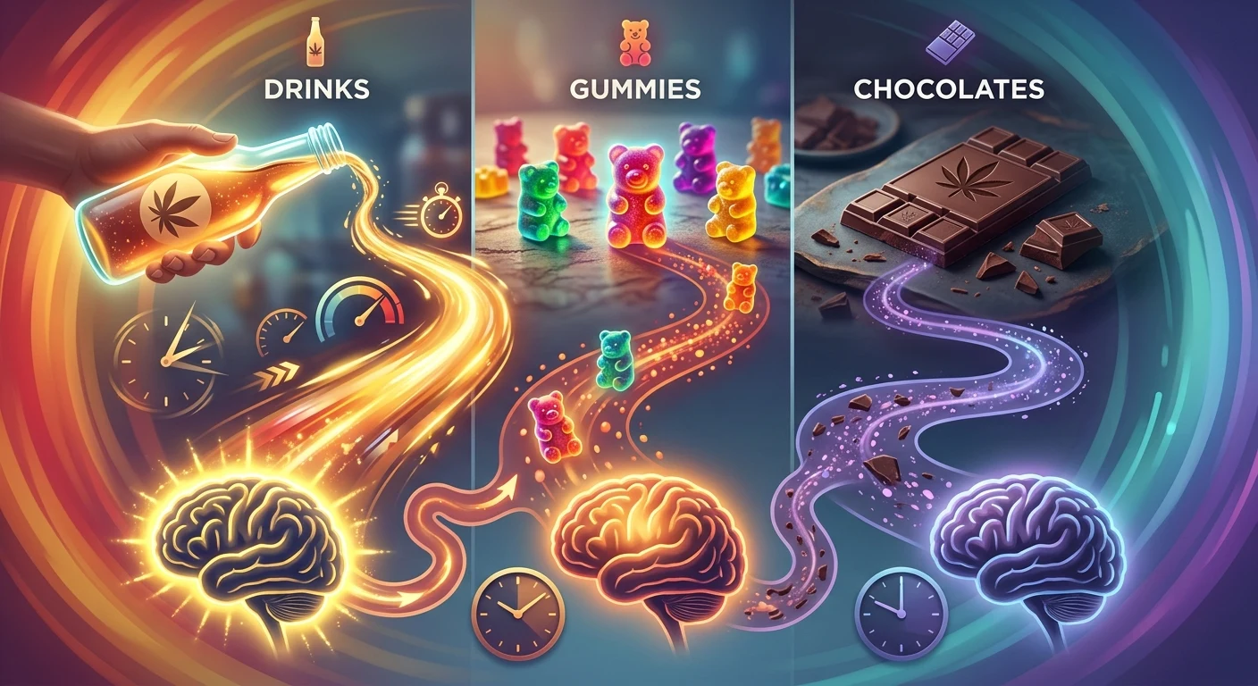 Gummies vs Chocolates vs Drinks: Which Edible Hits Fastest?