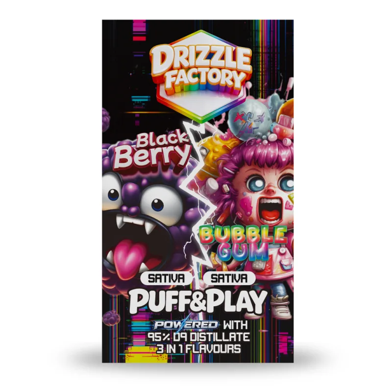 Drizzle Blackberry/Bubble Gum - Puff & Play 6g Vape