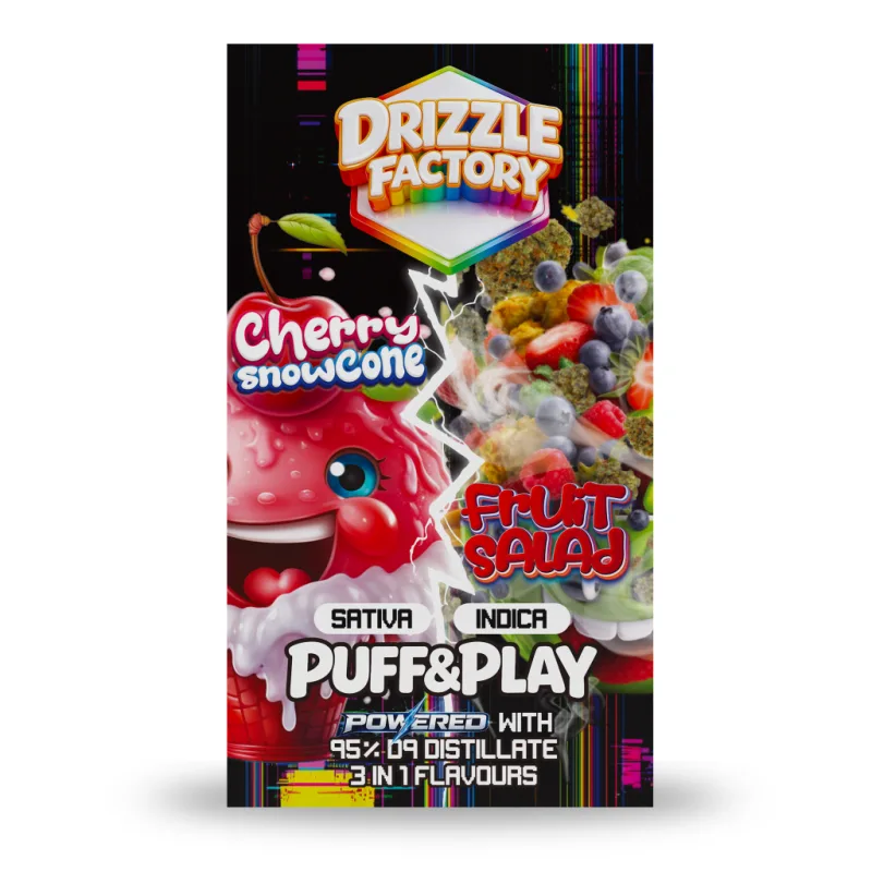 Drizzle Cherry Snowcone/Fruit Salad - Puff & Play 6g Vape