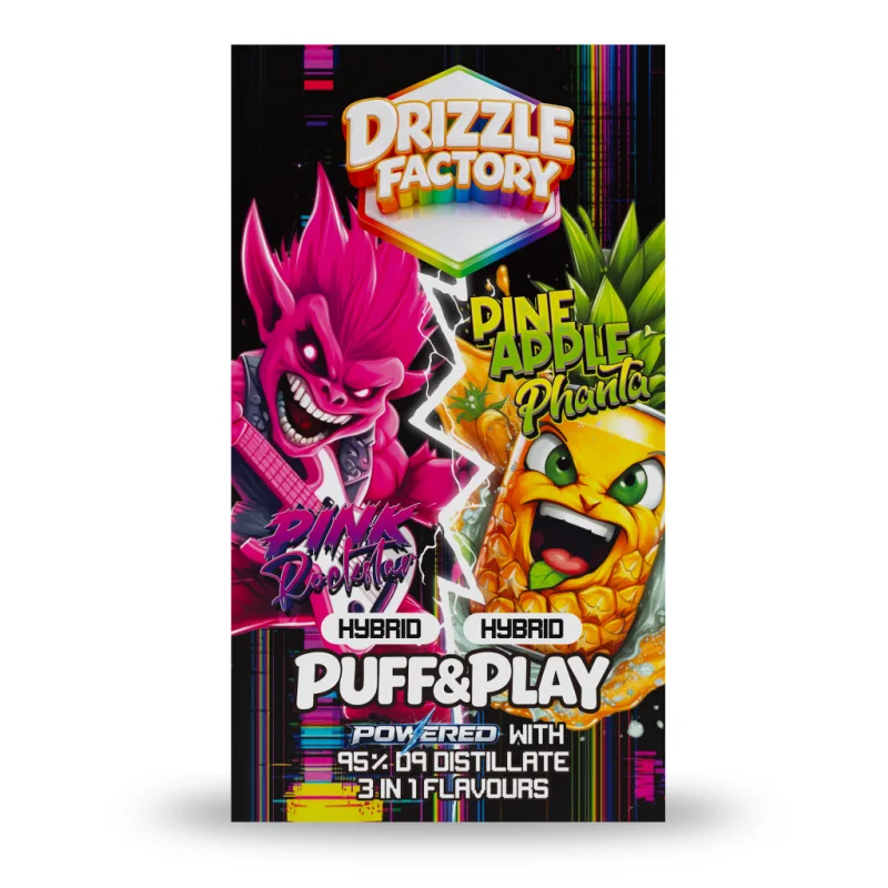 Drizzle Pink Rockstar/Pineapple Phanta - Puff & Play 6g Vape